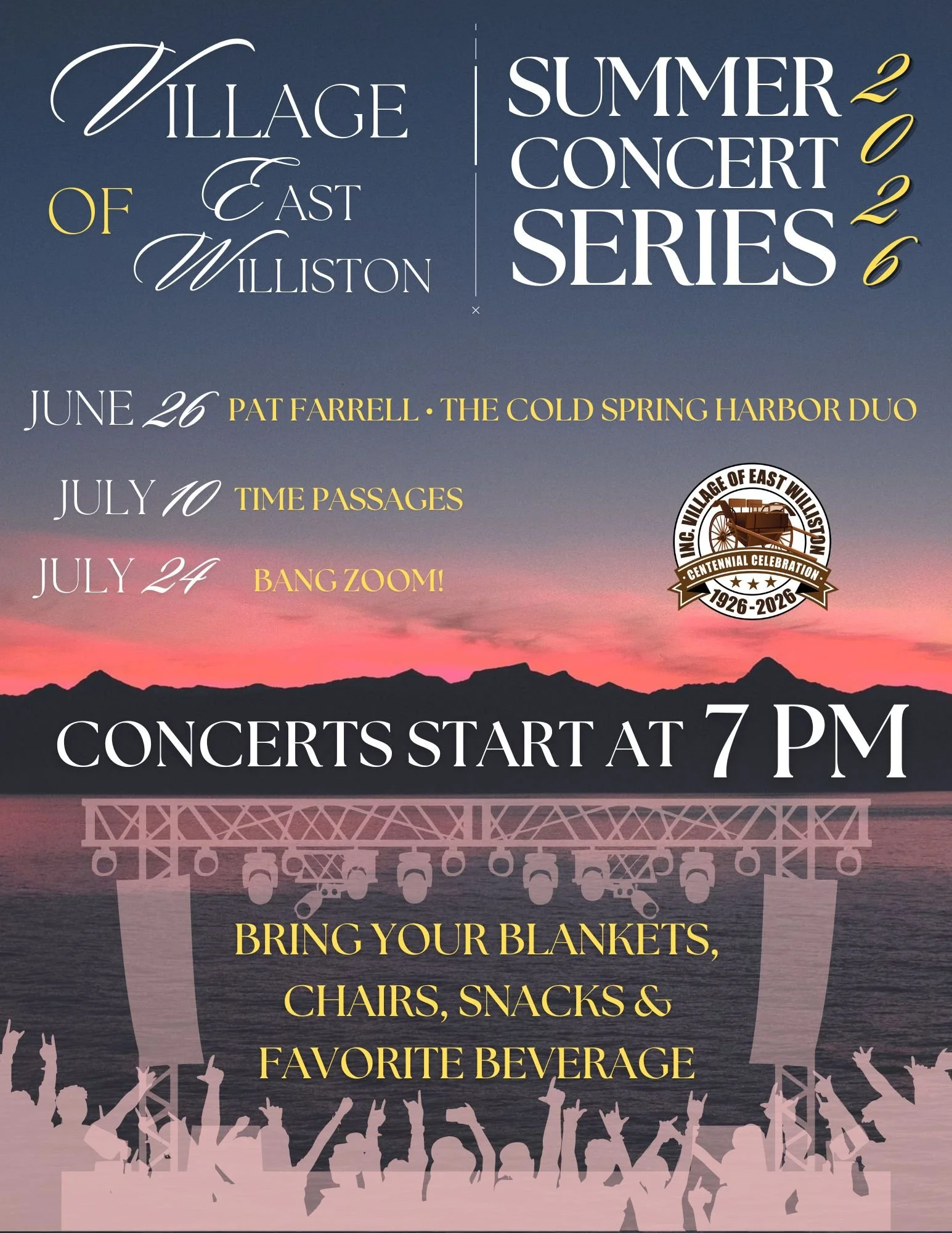 East Williston Announces 2026 Summer Concert Series