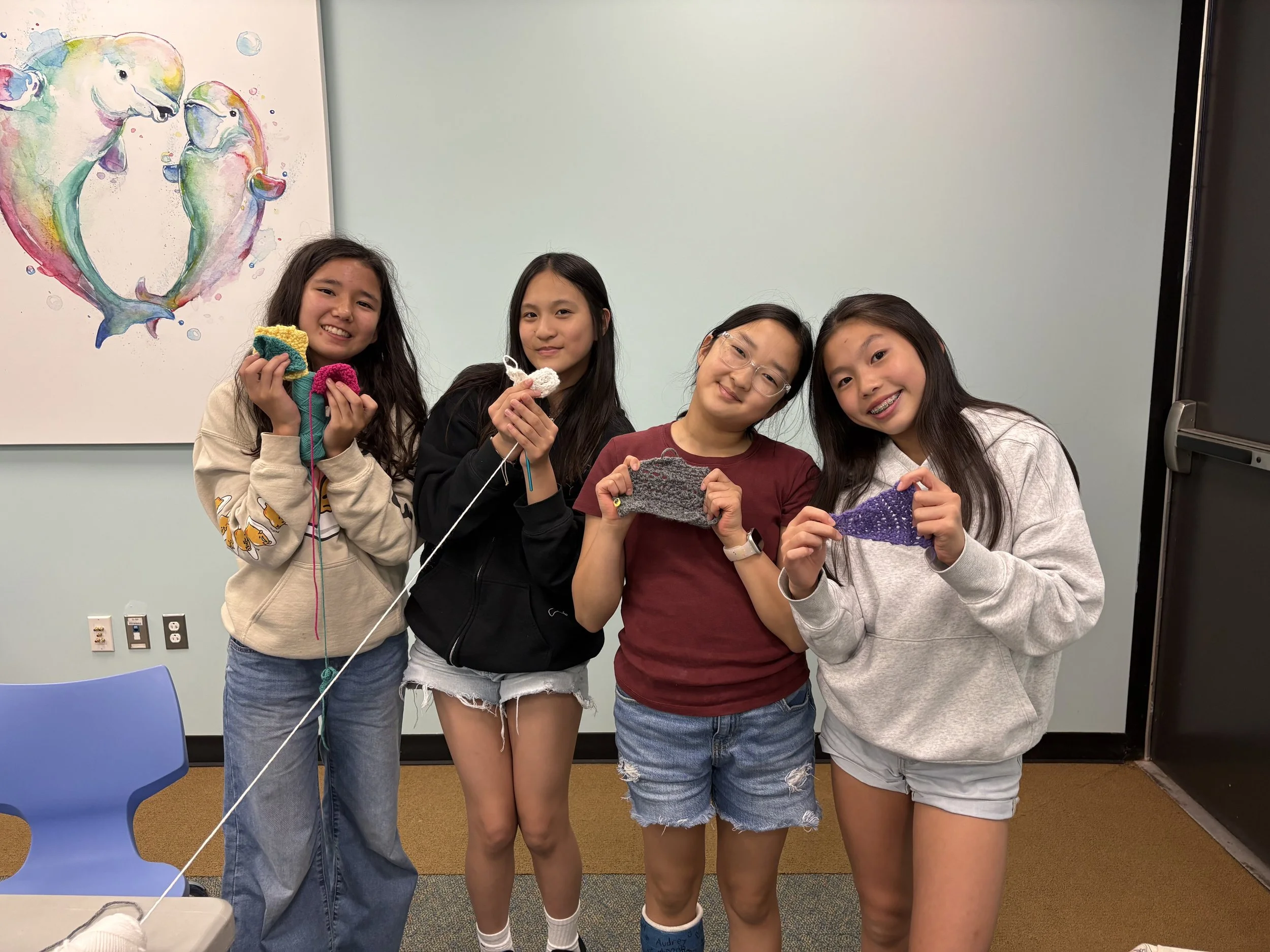 Stitching Kindness: Students Crochet for a Cause