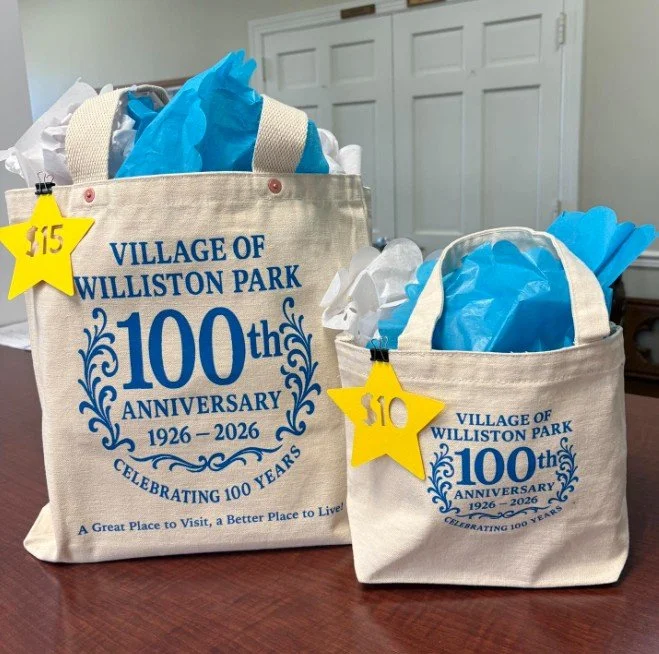 Celebrate Williston Park's Centennial with Commemorative Tote Bags