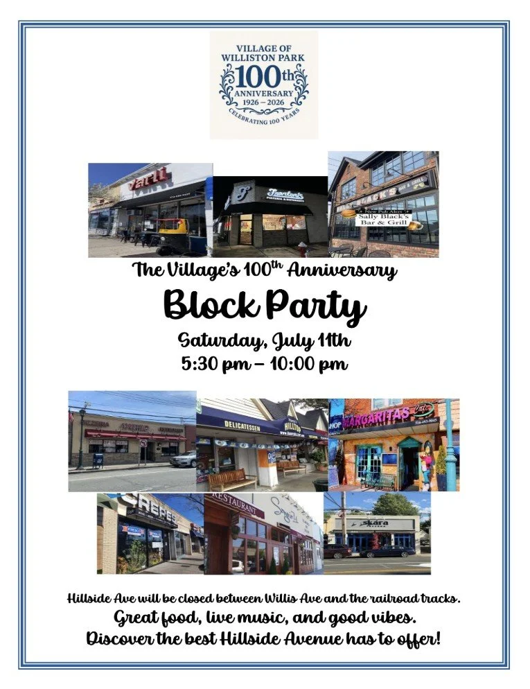 Williston Park to Celebrate 100 Years with Hillside Avenue Block Party