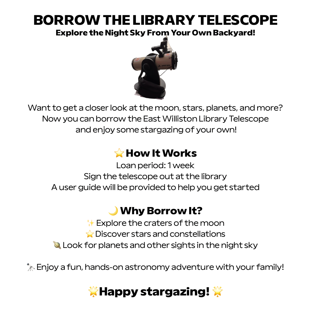 Explore the Night Sky With the Library Telescope