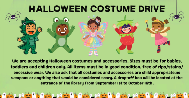 Mineola Memorial Library Launches Children’s Halloween Costume Drive