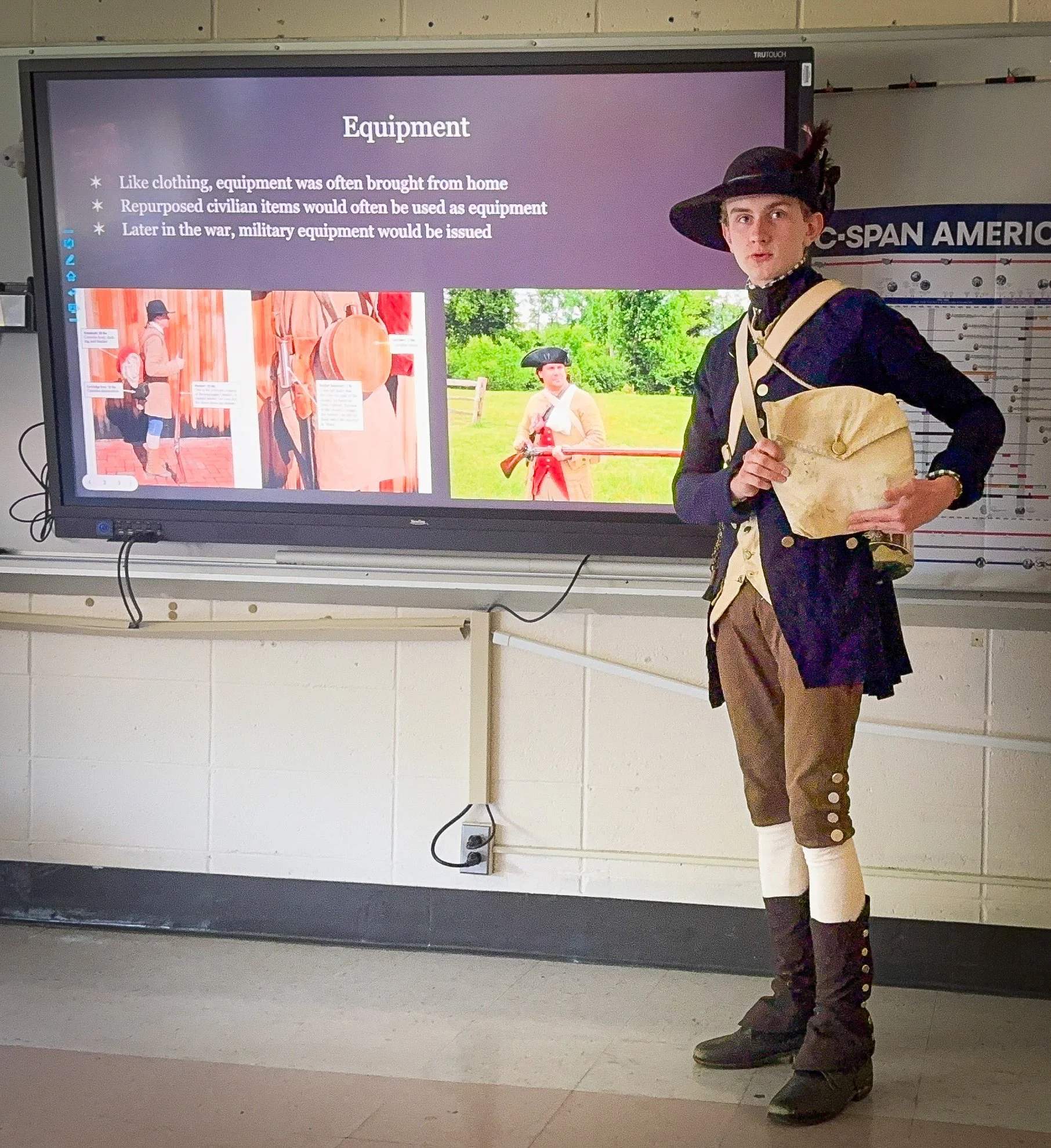 Wheatley Senior Brings Revolutionary War History to Life for AP Government Students