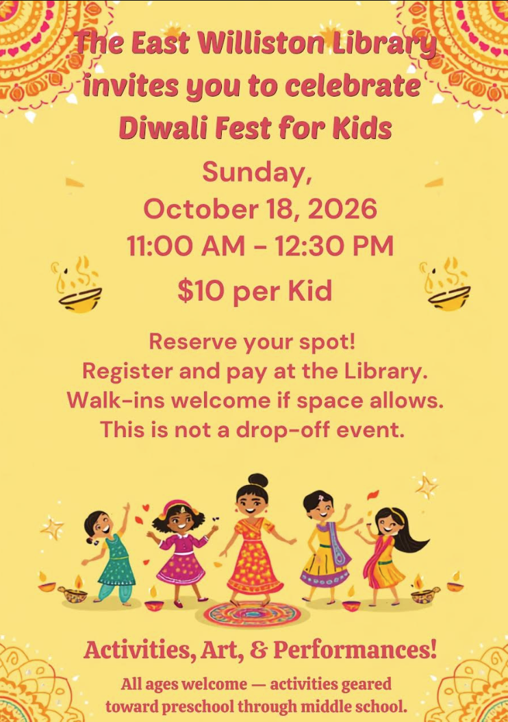 Lights, Colors and Culture:  Diwali Fest for Kids Comes to East Williston