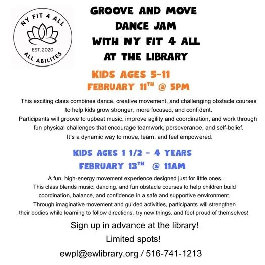 Groove and Move Dance Jam at the East Williston Public Library