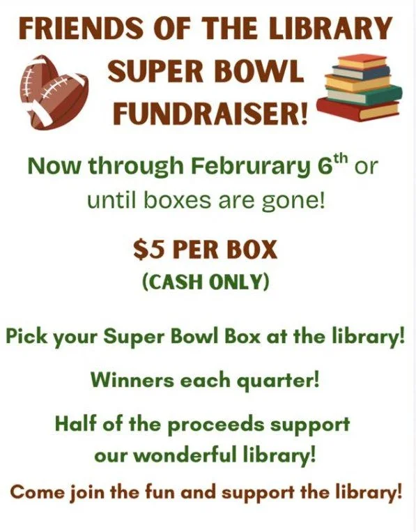 East Williston Public Library Superbowl Box Fundraiser