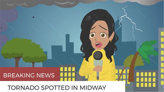 Vyond scenario intro sets context and urgency