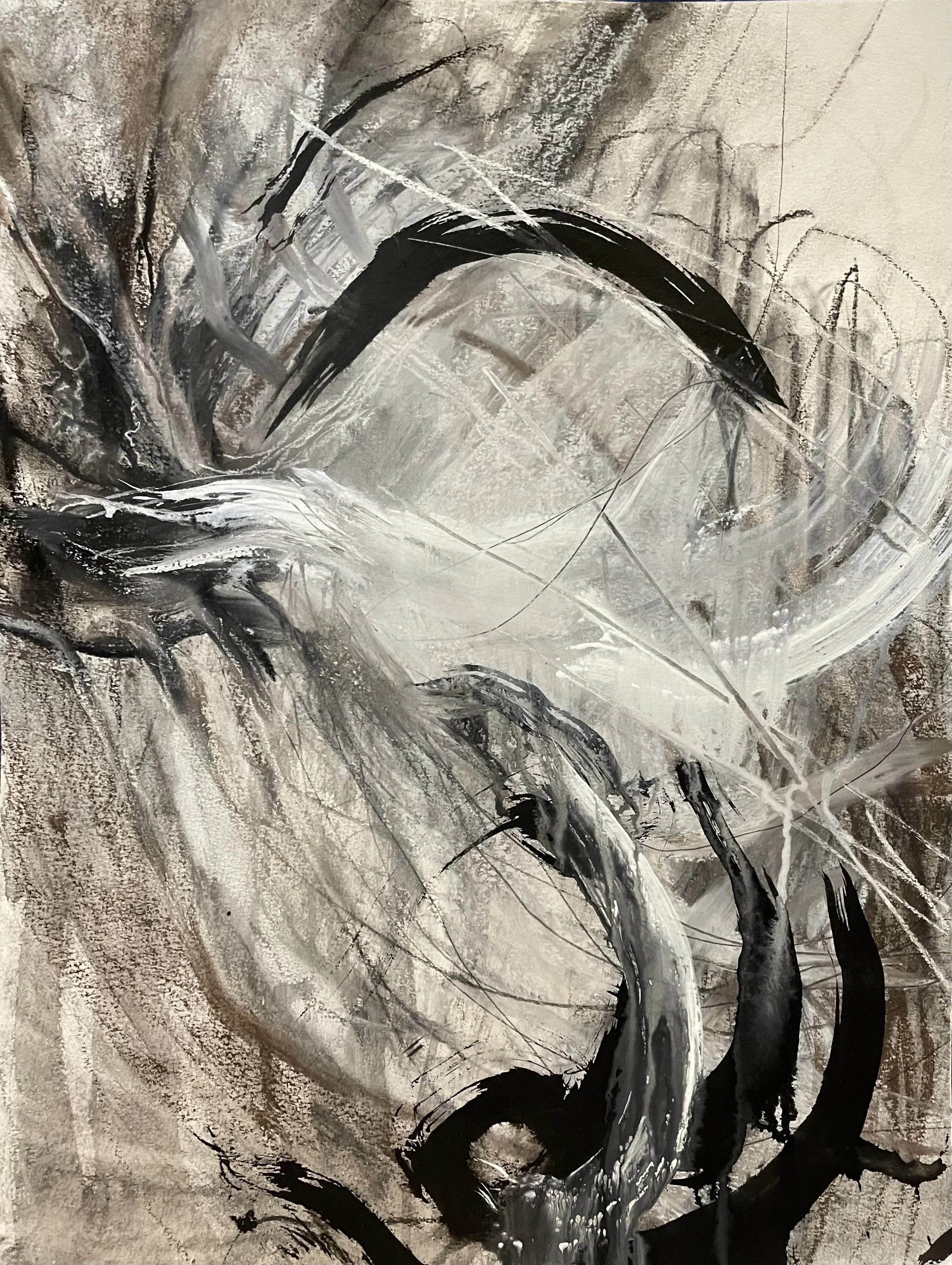 Nutrient Dense 2 - 2023 - ink and acrylic on paper -22 x 28 inches - $350