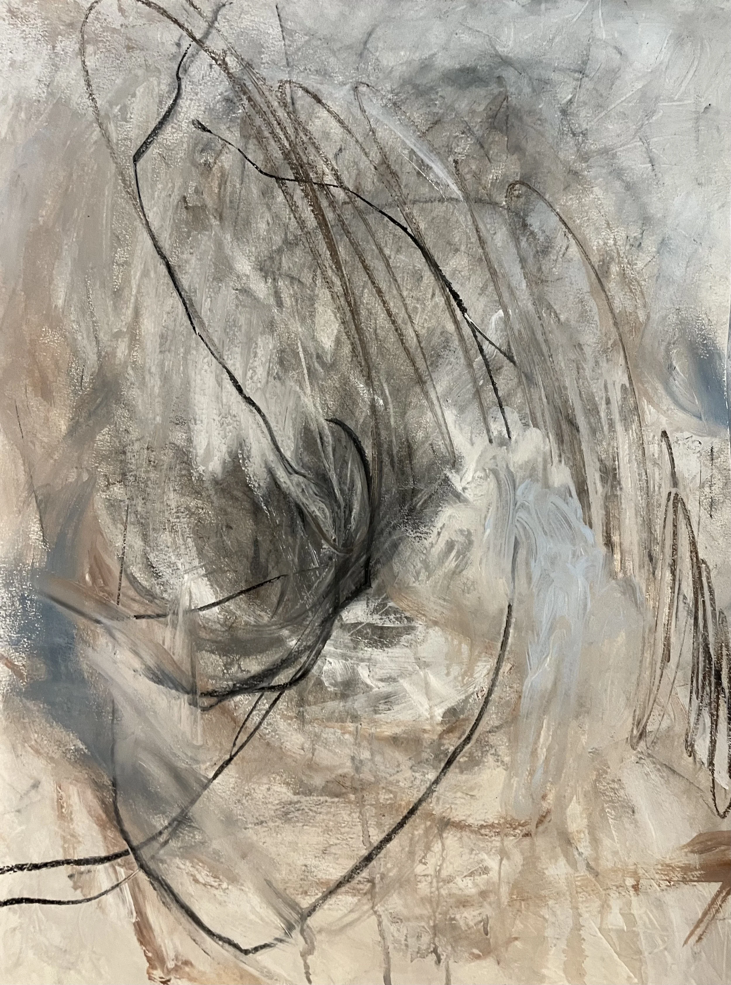 Nutrient Dense 3 - 2023 - ink and acrylic on paper -22 x 28 inches - $350