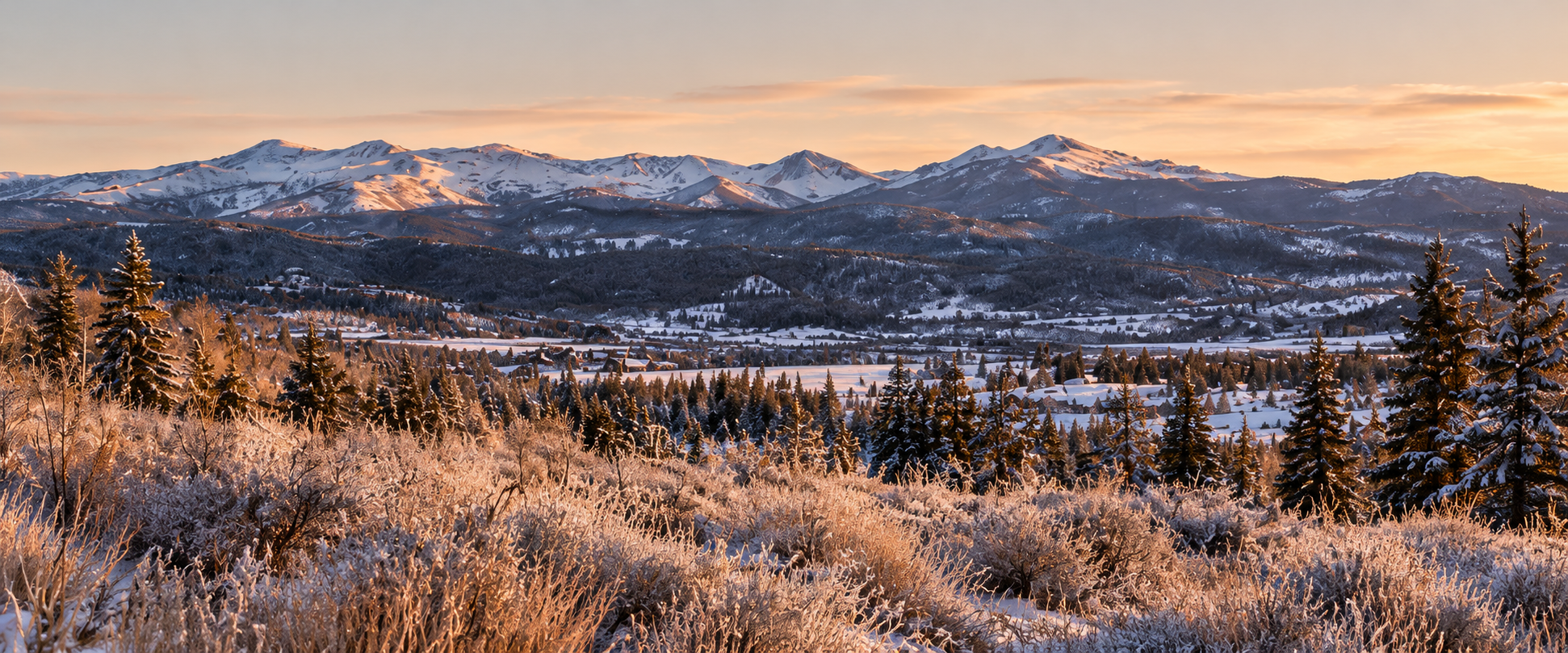 Fraser Scenic landscape with snow covered ground