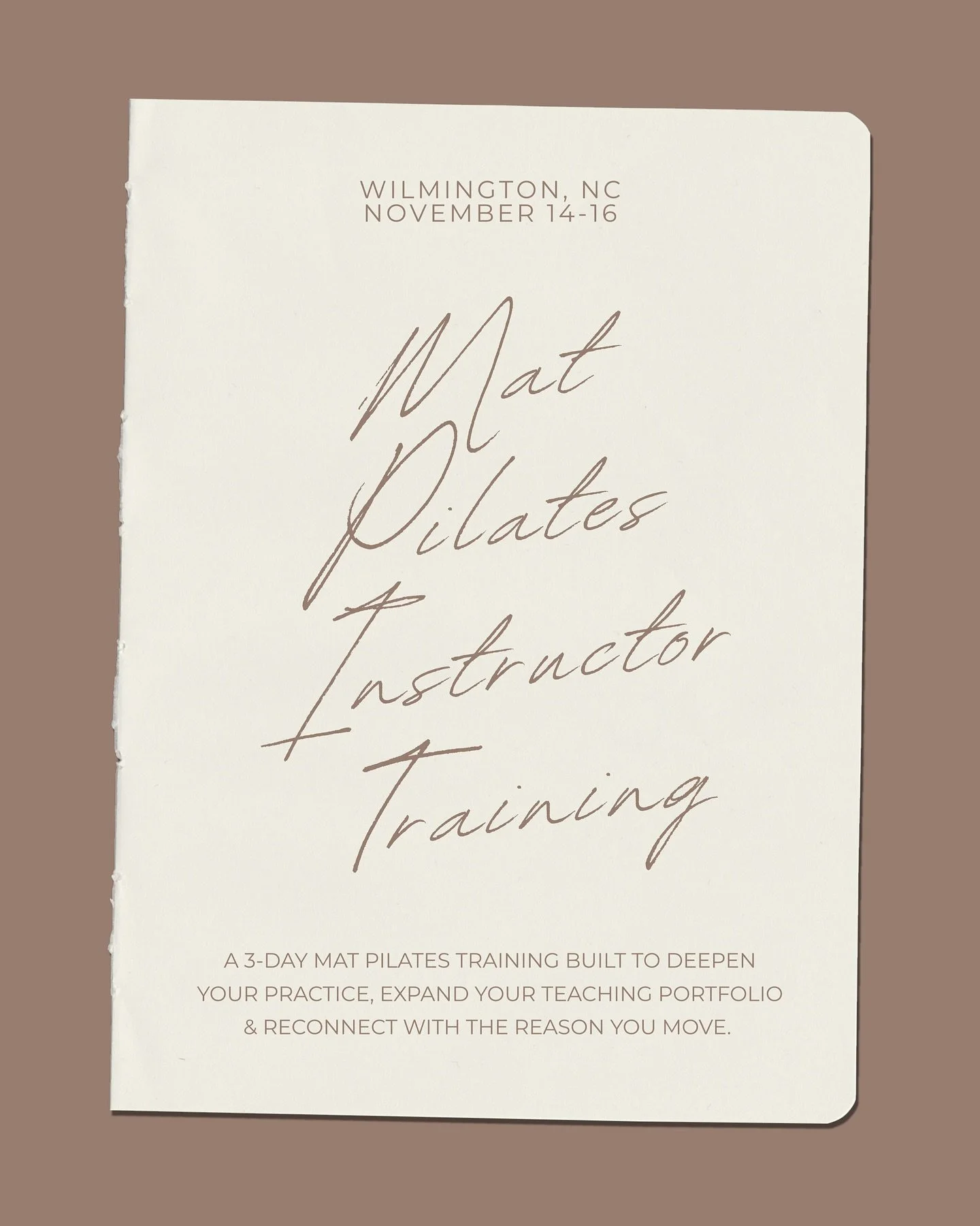 Join us for a 3-day immersive mat Pilates instructor training this November, designed for instructors and Pilates lovers ready to deepen their practice and expand their knowledge.

Led by Jennifer Taylor &amp; Savannah Ivey - this in-person, hands-on