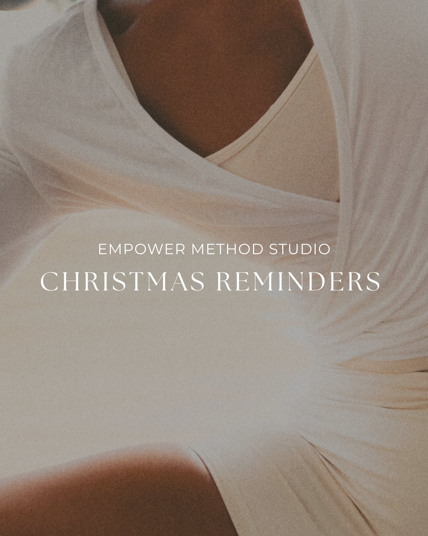 Your little Christmas reminder from the studio 🎄

Here&rsquo;s what you need to know heading into Christmas: our adjusted class schedule, a few last-minute gift ideas you can grab in studio, and a quick note from us about how grateful we are for thi