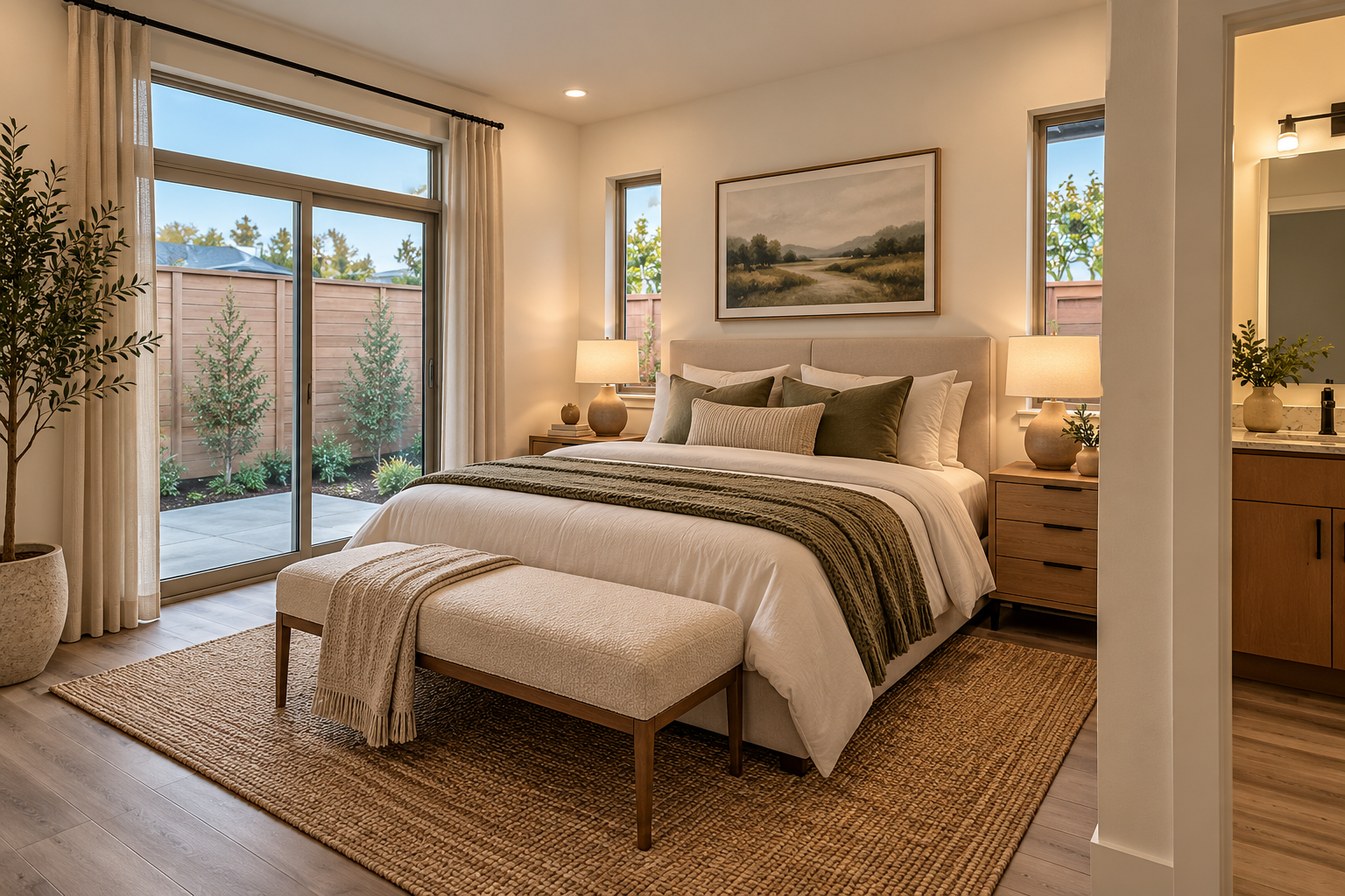 Warm Modern Bedroom with Garden Views.png