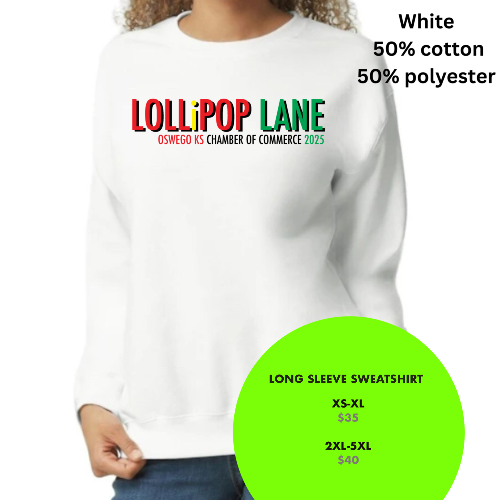 Lollipop Lane Adult Crewneck Sweatshirt