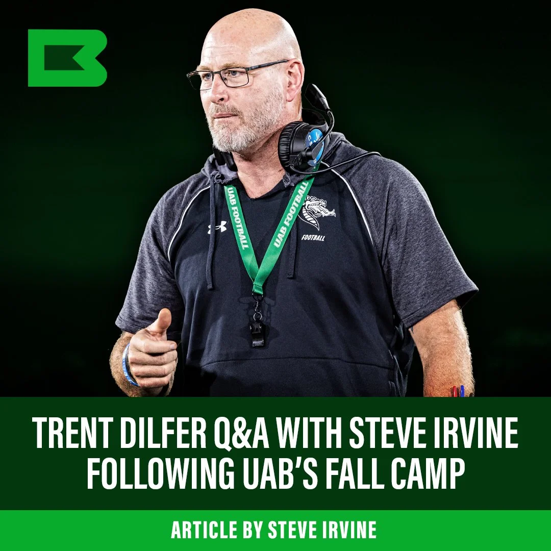 Trent dilfer Q&amp;A with Steve Irvine at end of uab’s fall camp