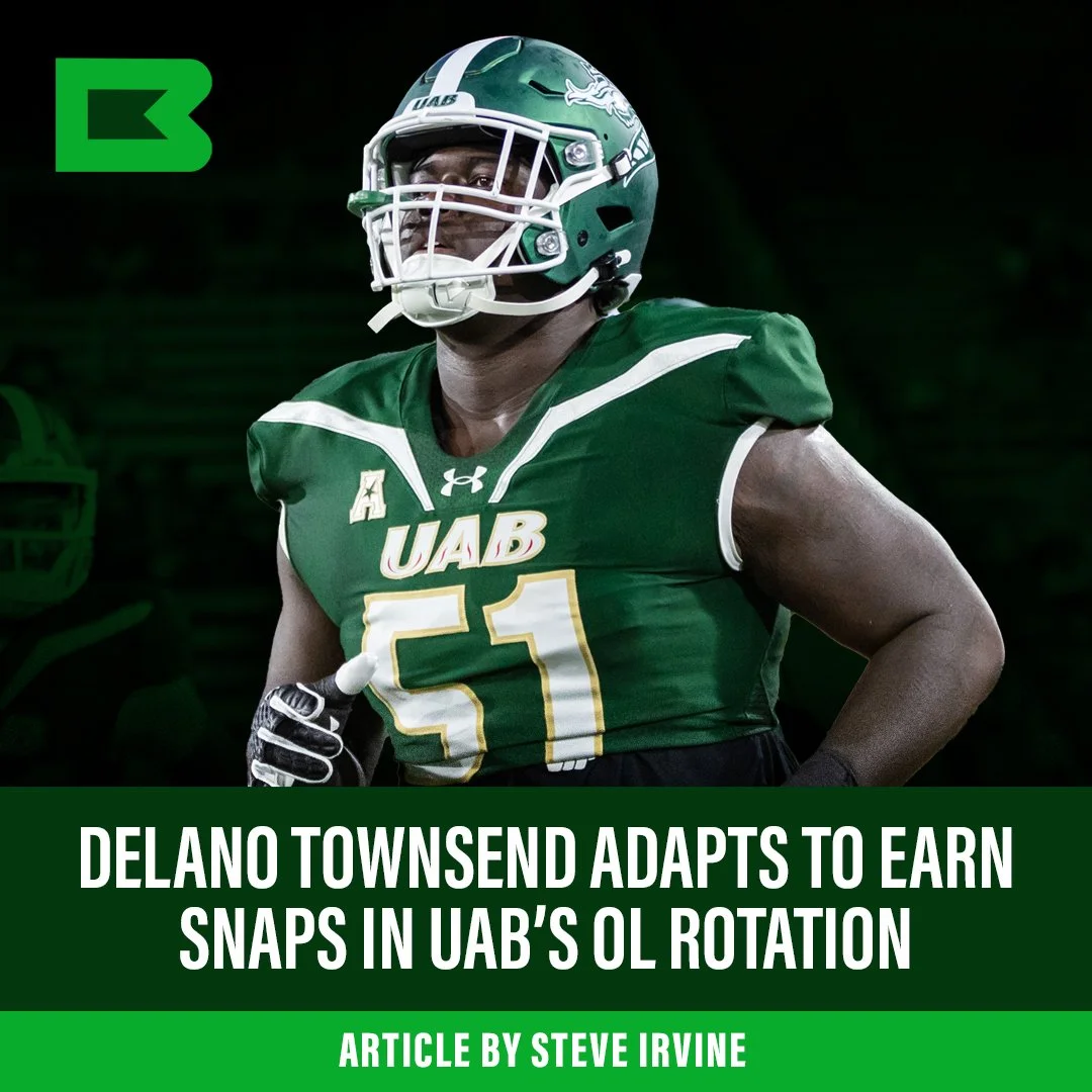 delano townsend adapts to earn snaps in uab’s ol rotation