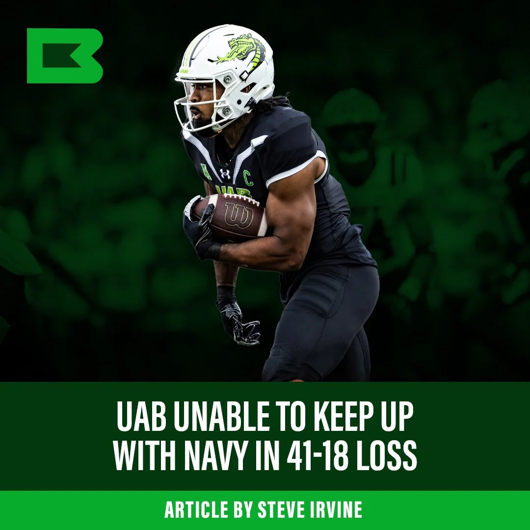 UAB struggles to keep up with navy in 41-18 loss