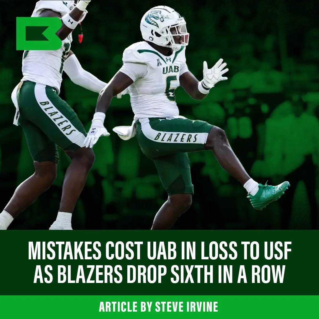mistakes costly for uab as usf extends blazers’ losing streak to six 