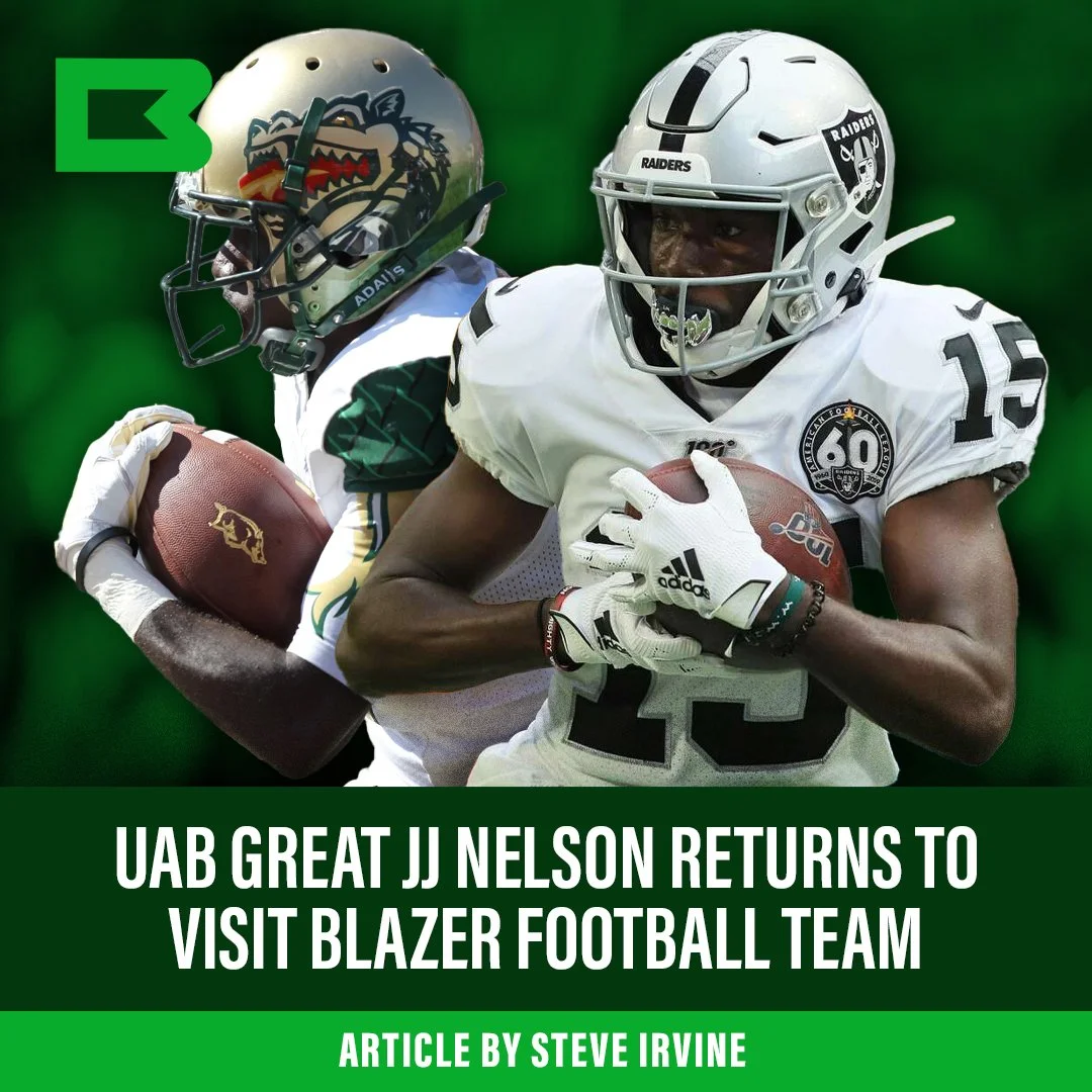 Blazer Great JJ Nelson Returns Home To Visit UAB