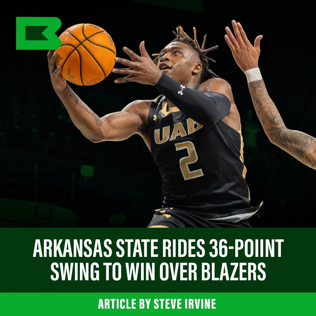 Arkansas State Beats Blazers Behind 36-Point Swing