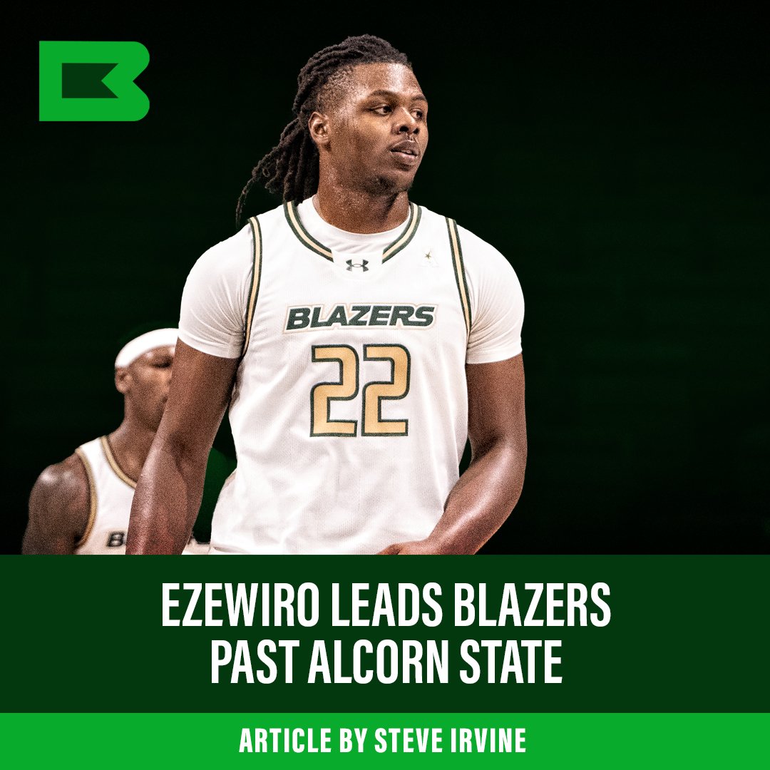 Ezewiro leads blazers past alcorn state