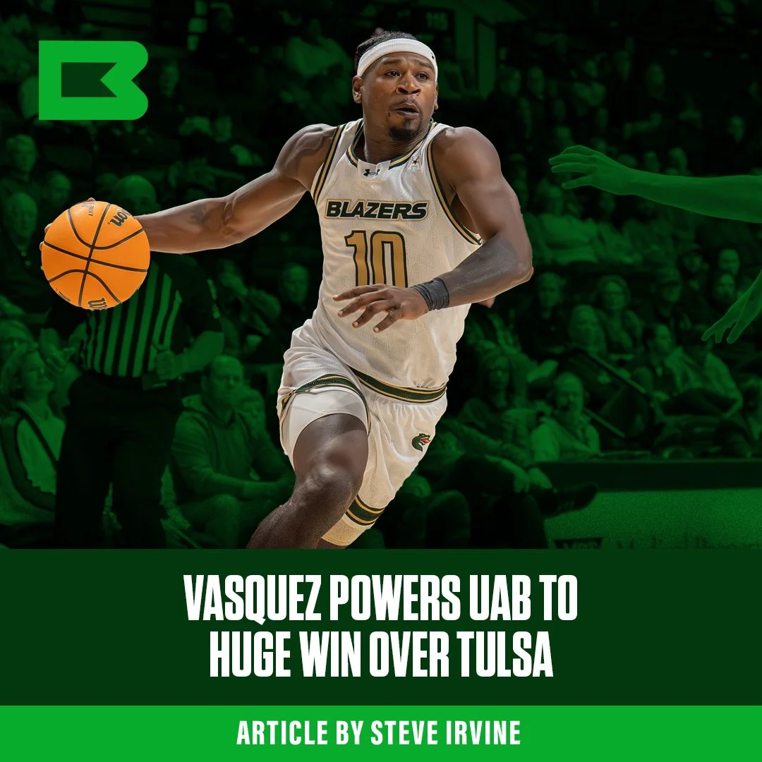 Vasquez powers UAB To huge win over tulsa