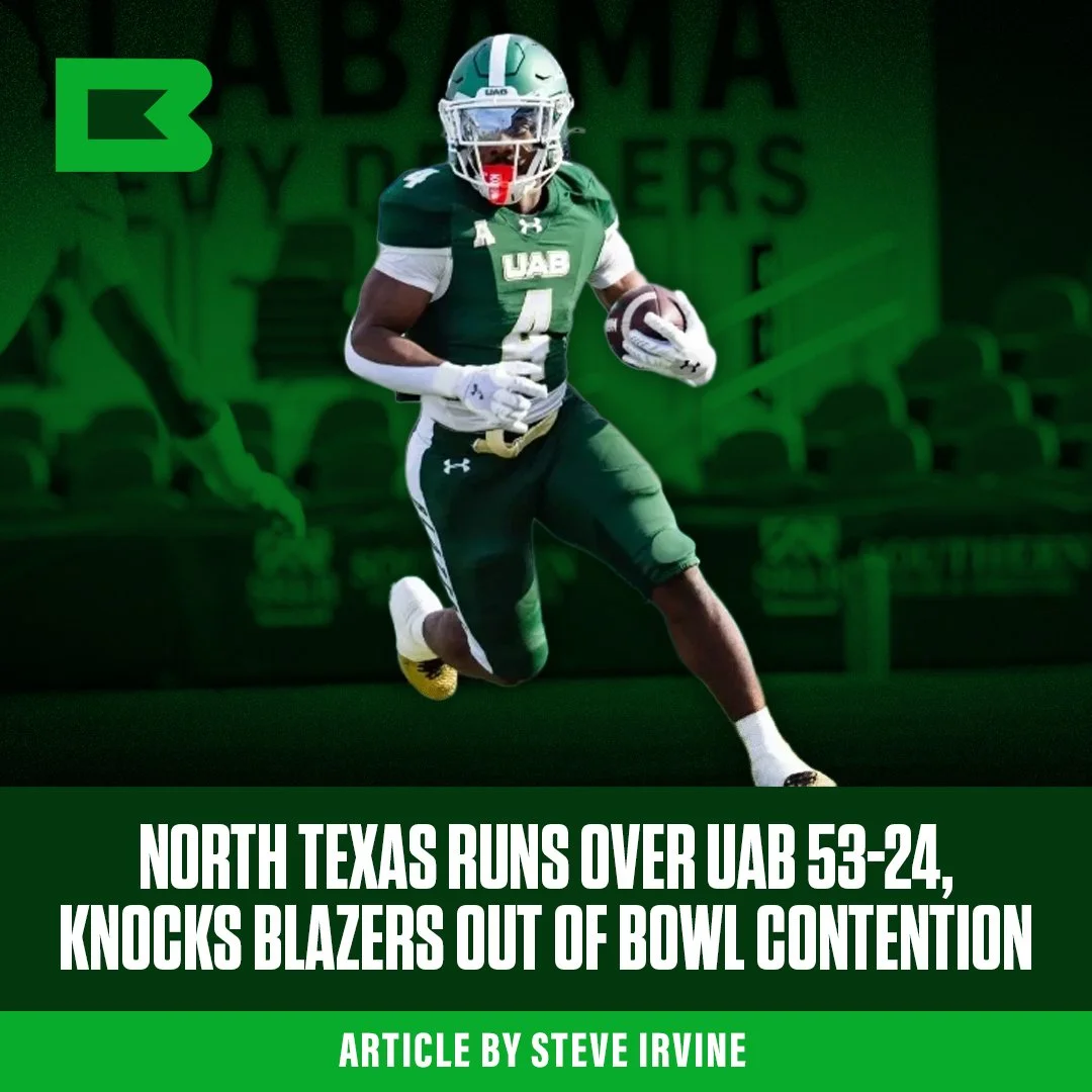 North Texas Pounds UAB 53-24, Blazers Out Of Bowl Contention