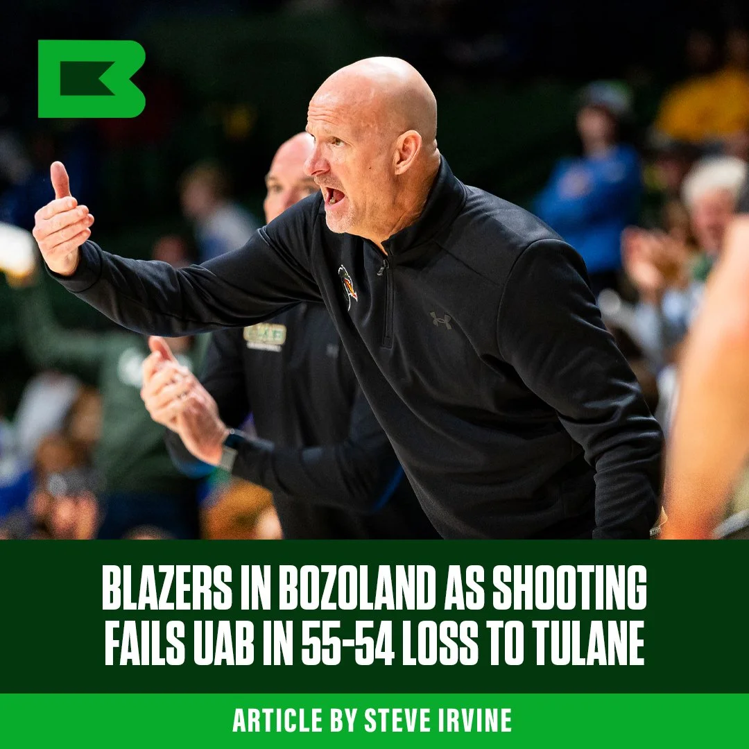 Blazers In Bozoland as Shooting Fails UAB in 55-54 Loss To Tulane