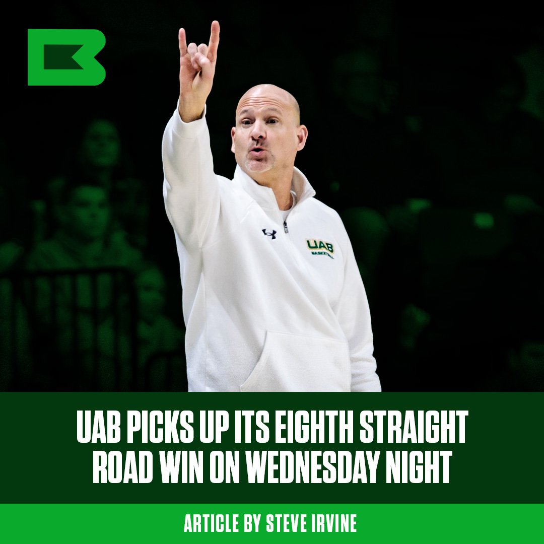 UAB Picks Up Its Eighth Straight Road Win on Wednesday Night