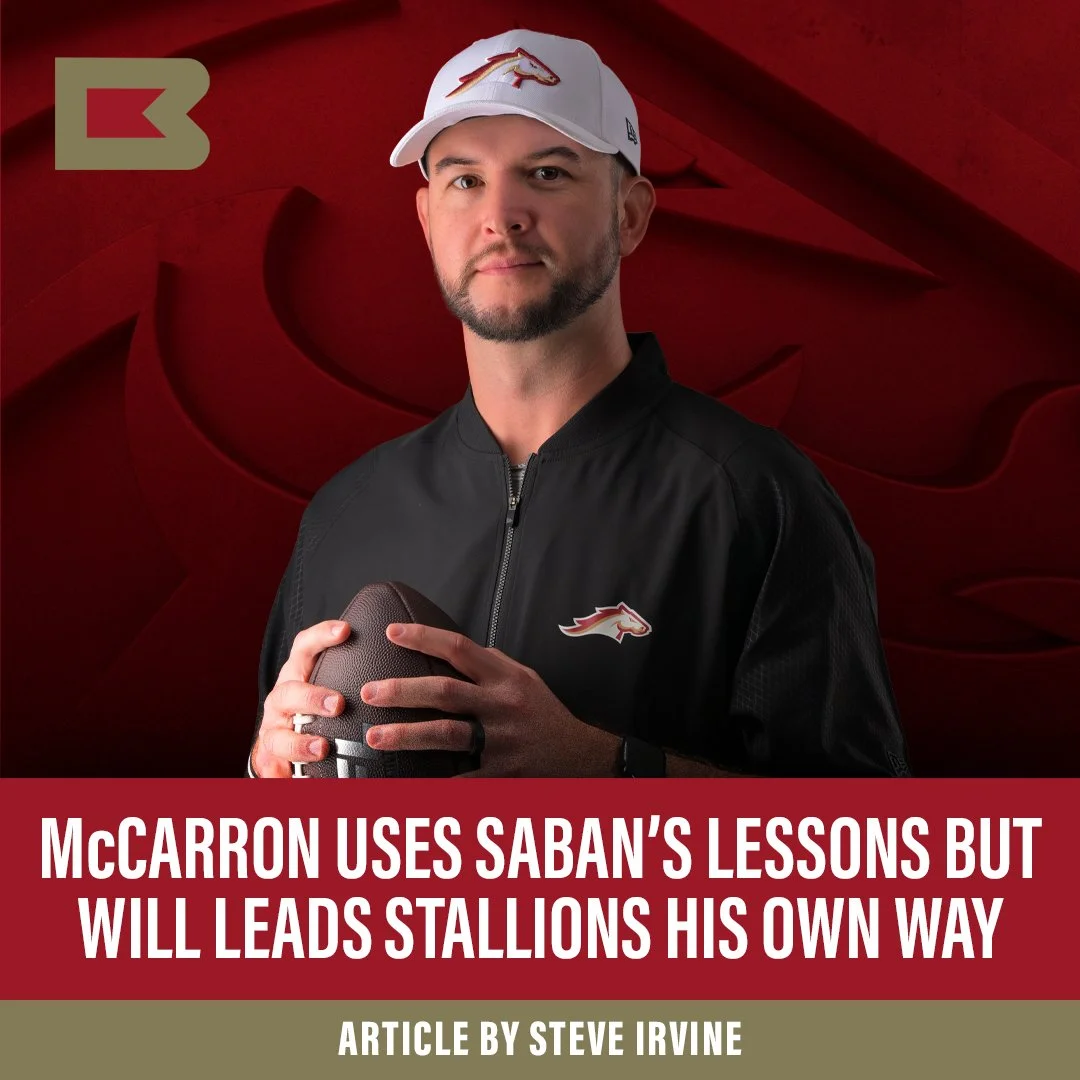 McCarron Applies lessons from saban but will be his own coach in leading stallions