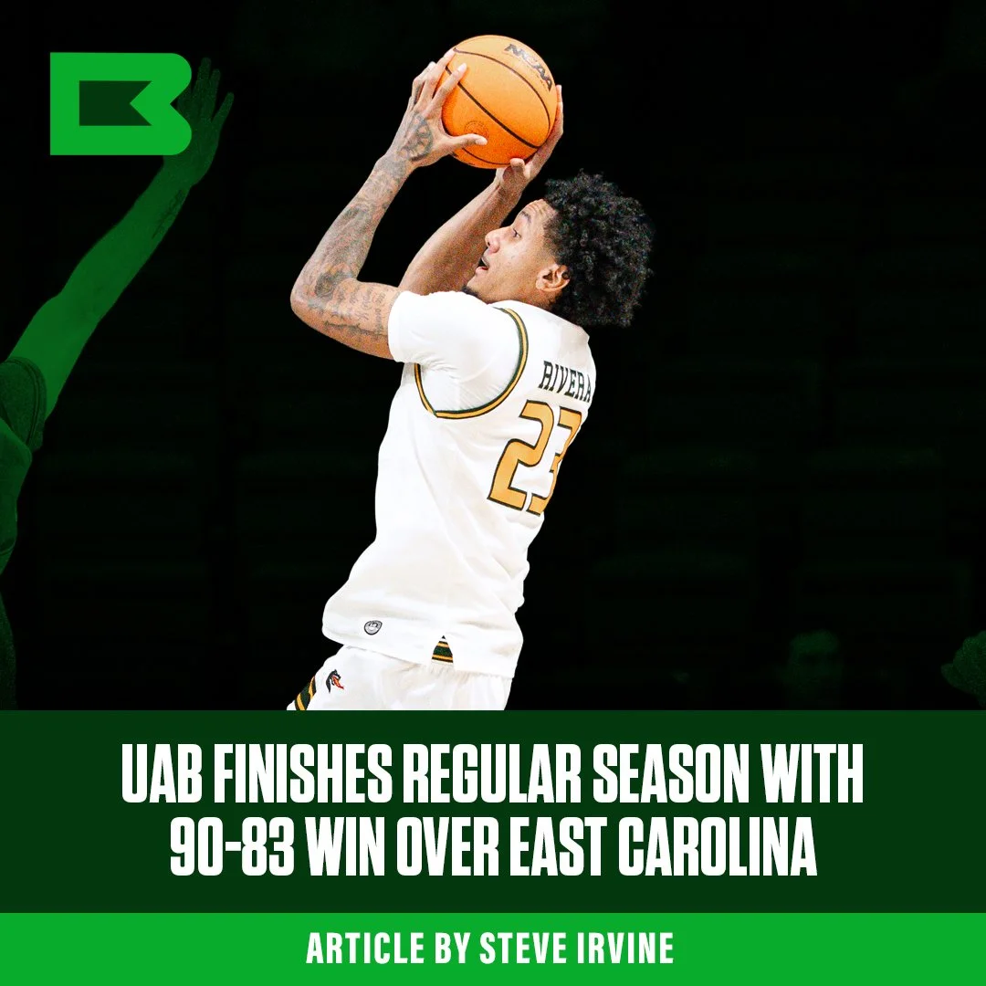 UAB finishes regular season with 90-83 win over east carolina