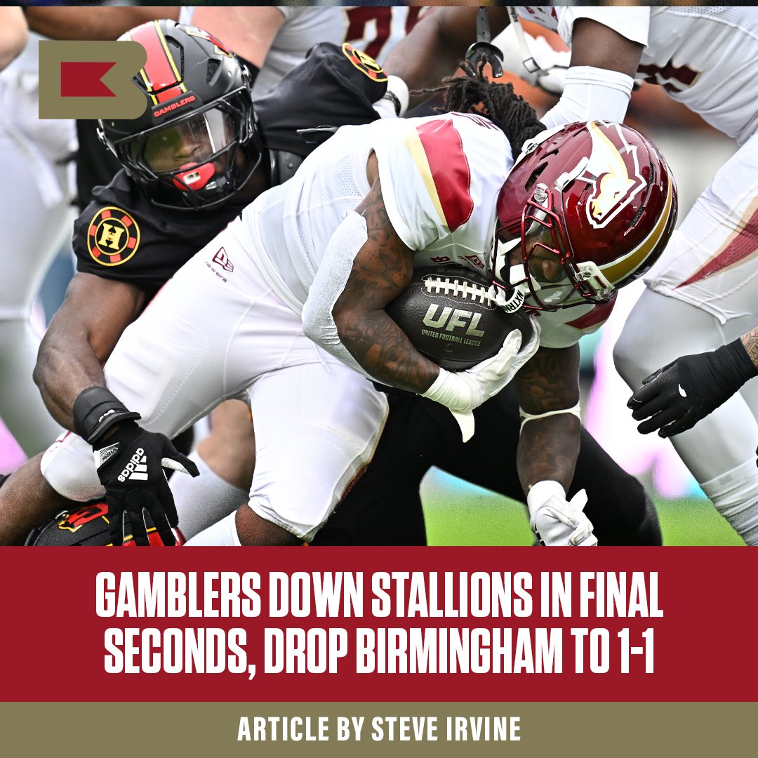 Gamblers Down Stallions In Final Seconds, drop Birmingham to 1-1
