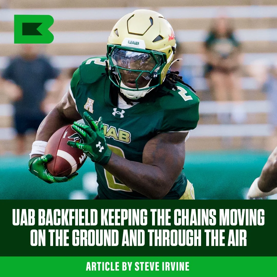 UAB Backfield Keeping the Chains Moving, on the ground and through the air