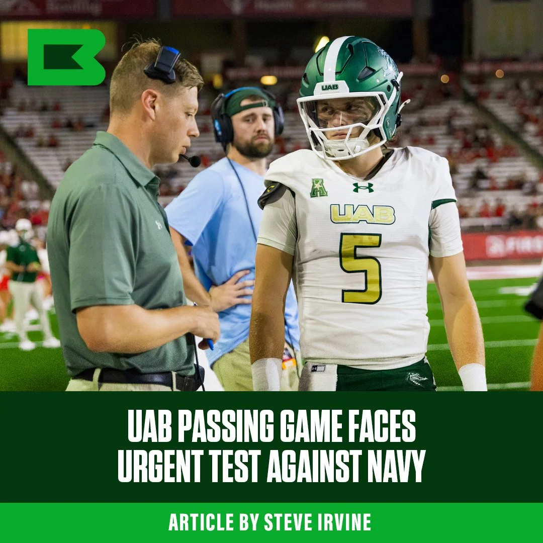 UAB Passing Game Faces Urgent Test Against Navy