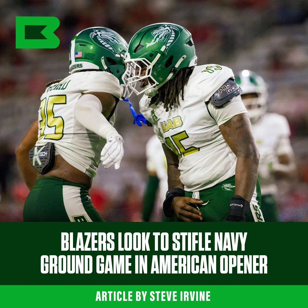 Blazers Look to Stifle Navy’s Ground Game in AAC Opener