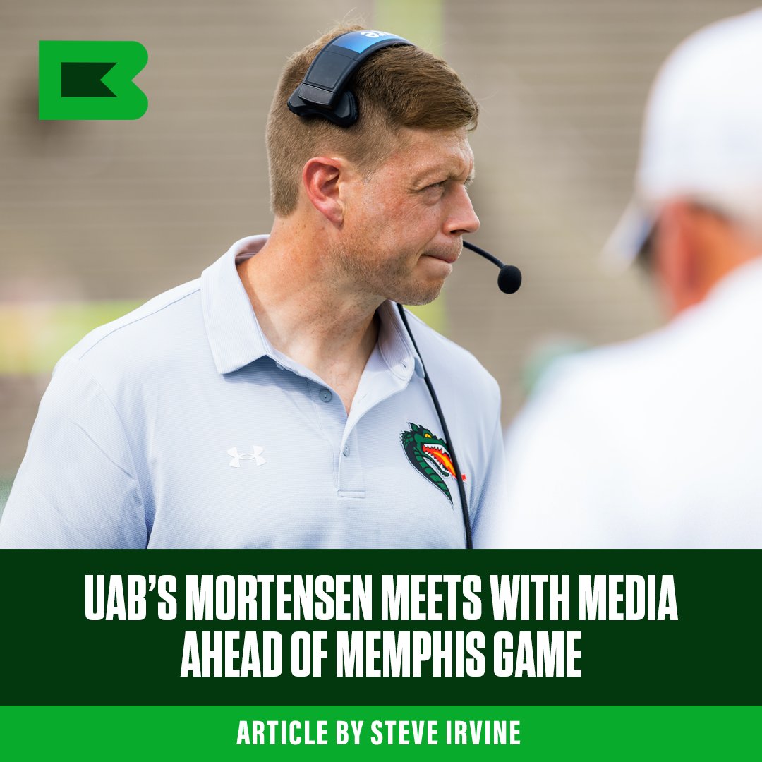 UAB’s MOrtensen MEets With MEdia Ahead of Memphis Game