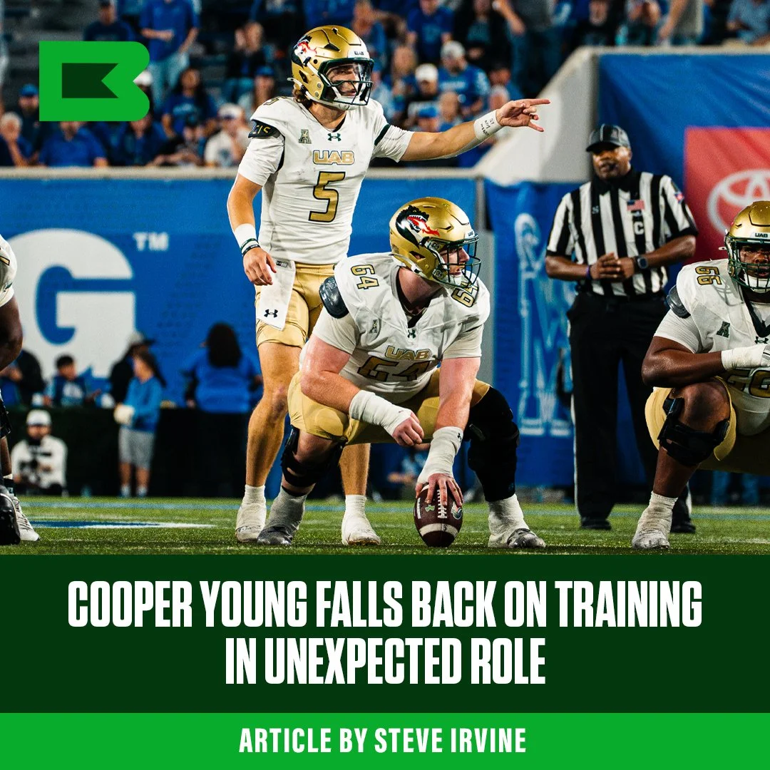 Cooper Young Falls Back on Training in Unexpected Role