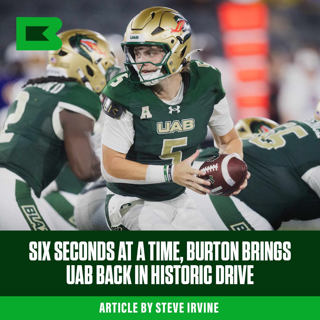 Six Seconds at a Time, Burton brings UAB Back In historic Drive