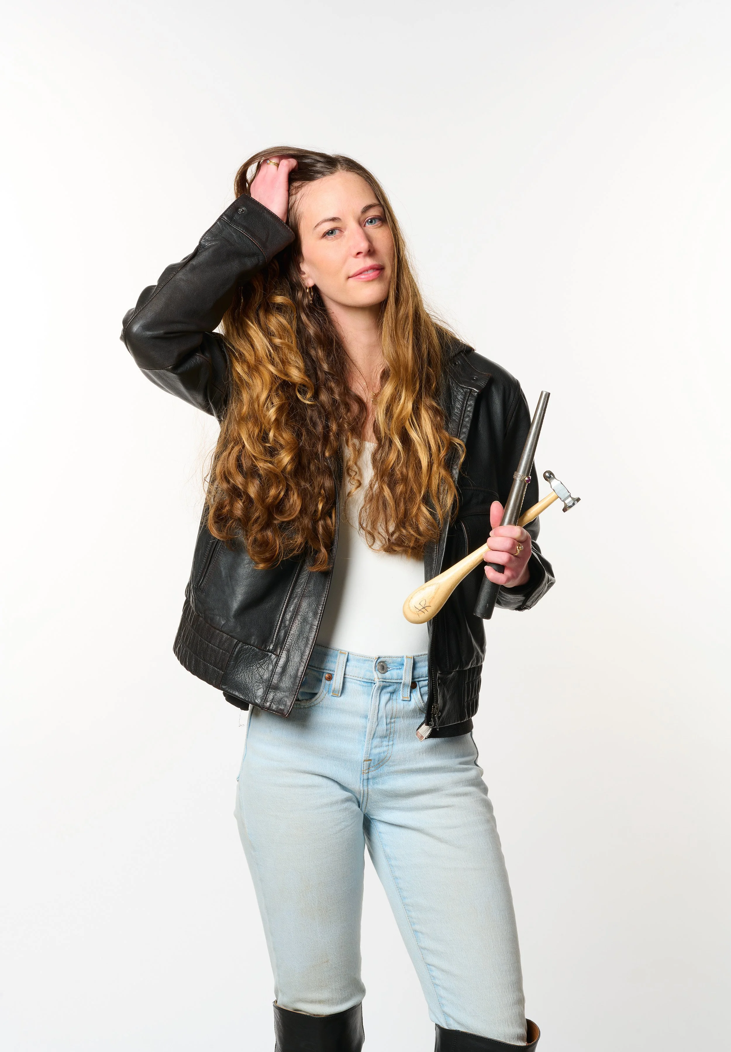 studio portrait of jeweler annika rundberg taken by Burlington vermont photographer michael heeney