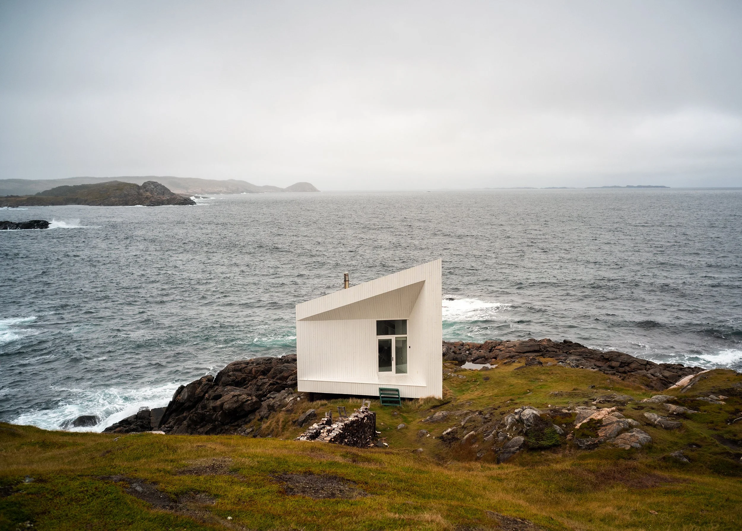 fogo island arts residency studio on rocky coast of newfoundland