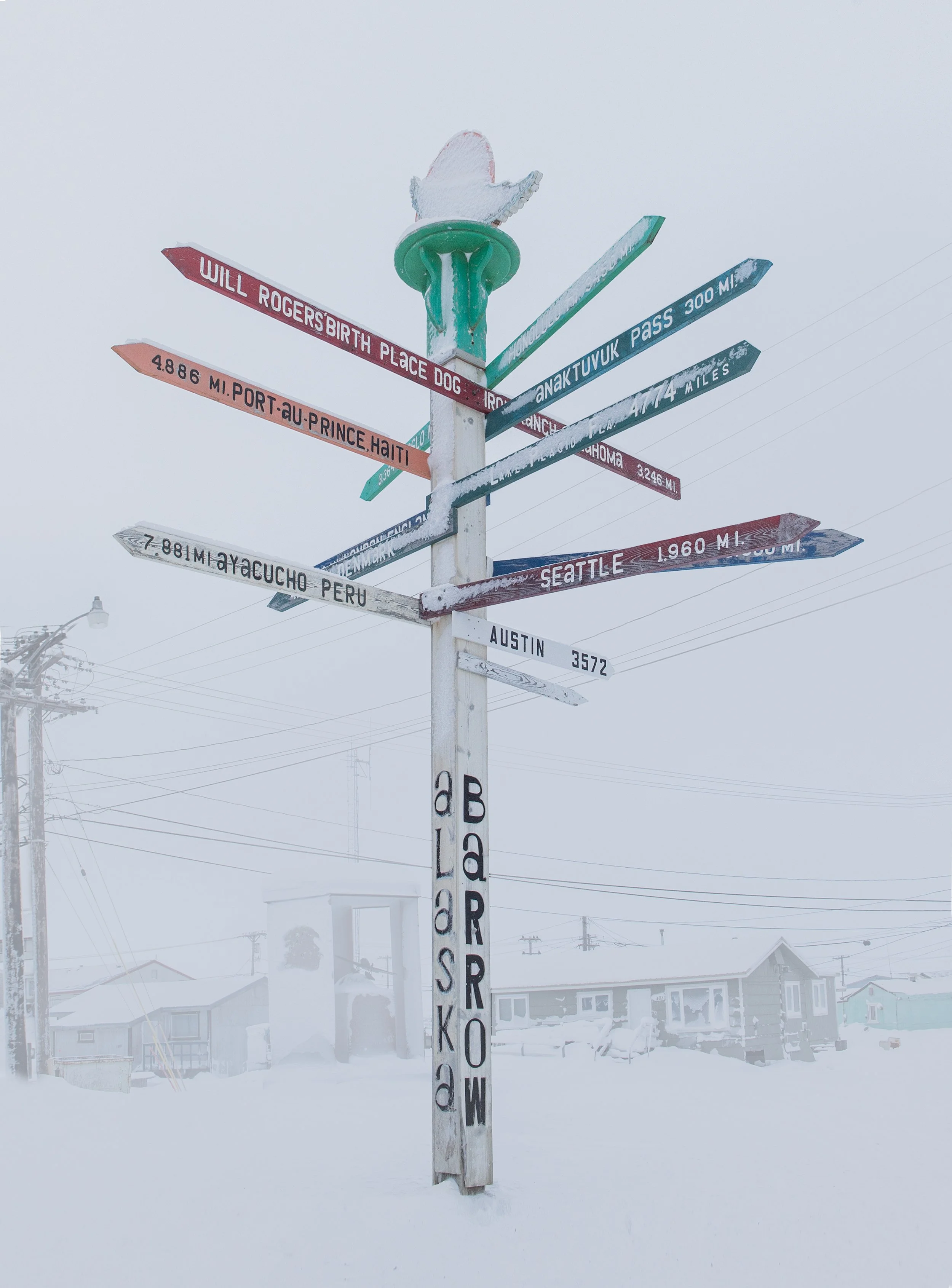 street sign in barrow alaska