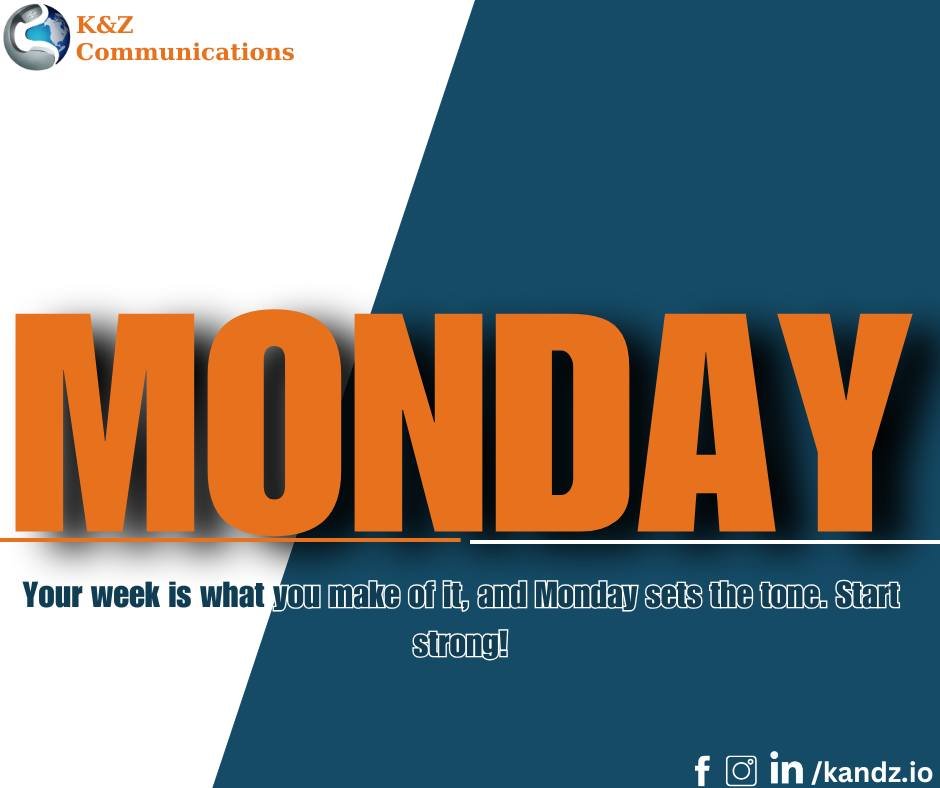 Rise, grind, and shine. It’s Monday, the day for making moves!
#kandzcommunications
#knzcommunications
#MondayMotivation
#StartStrong
#love #pakistani #india #instagood #fashion #photography #pakistanifashion #trending #urdupoetry #follow #exp