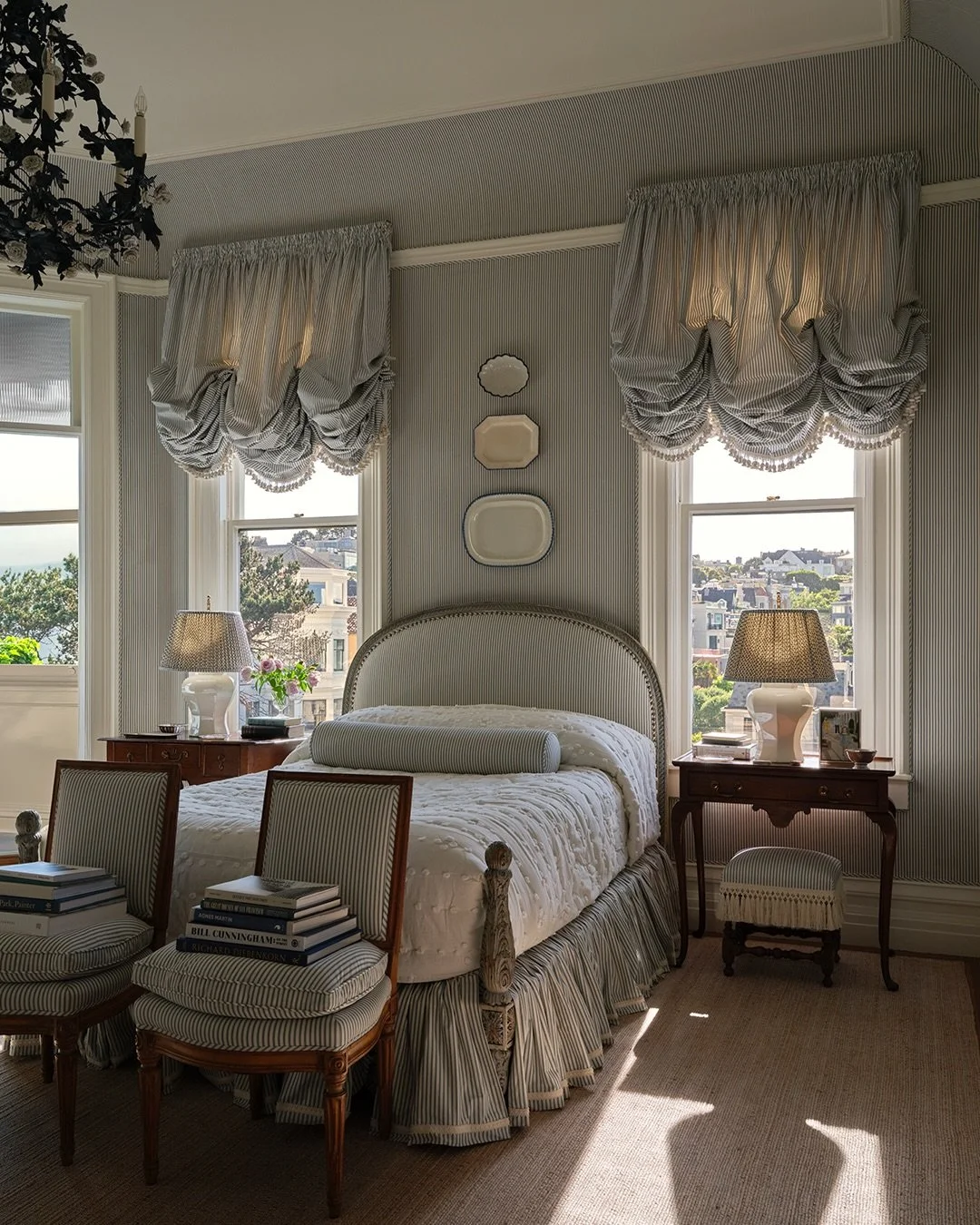 Delft Dreams by @chantallamberto 

Chantal created a sophisticated blue and white bedroom with classic details and ticking stripe fabric on every surface and piece of furniture. The beloved palette feels tailored and inviting, perfect for a teen with