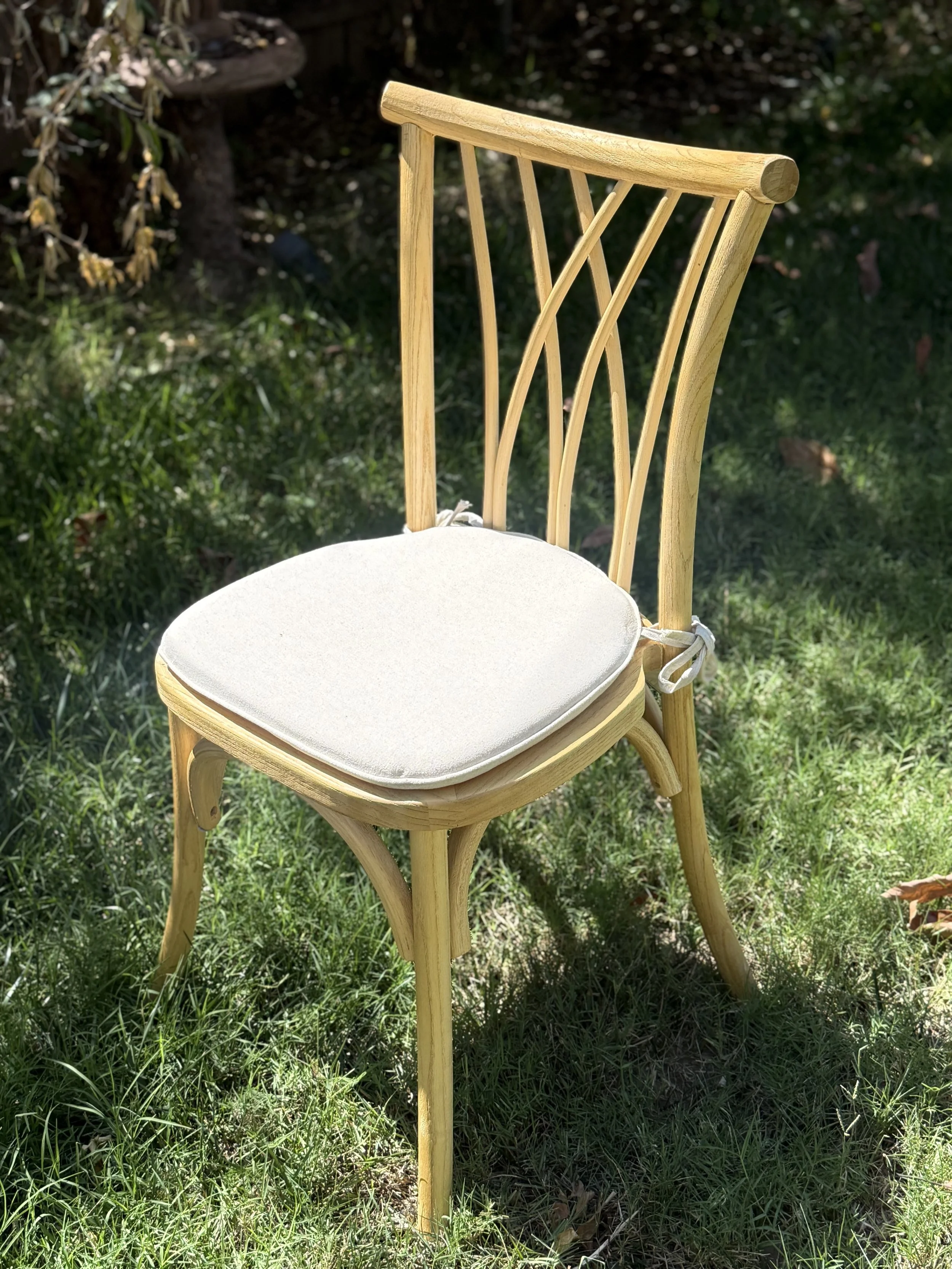 Wooden Natural Willow Chair Rental | Event Rentals