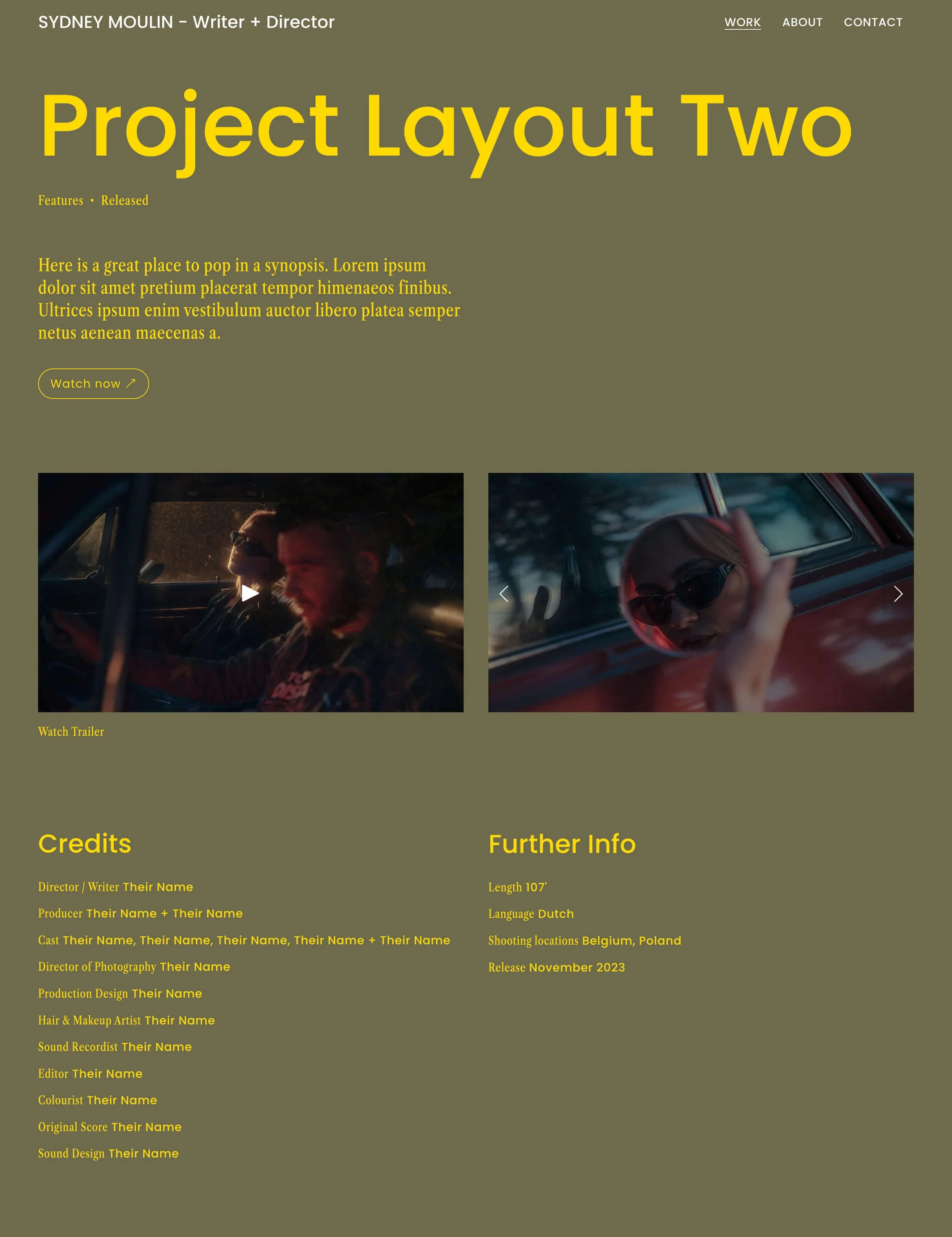 Design Stylish Film/TV Project Pages with the Squarespace Blog Editor ...