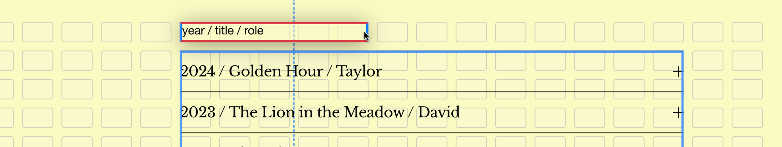 How to Create a Résumé “Table” for an Actor Website in Squarespace ...