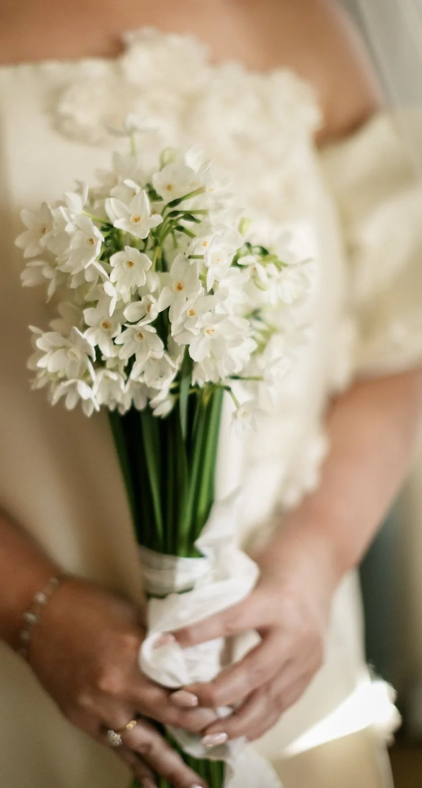 Carolines bouquet of Paperwhite Narcissi. Image by Jenny McCarthy