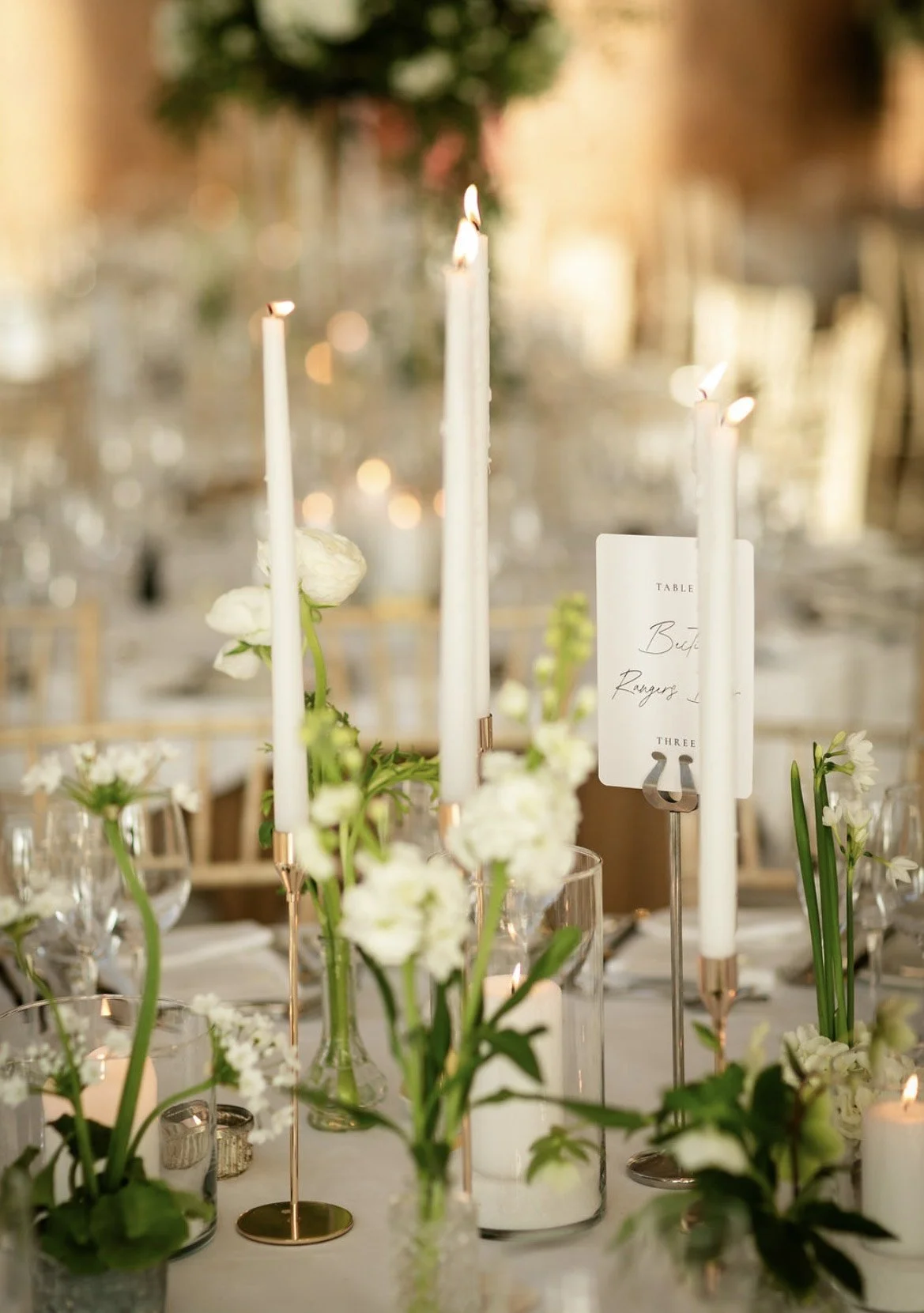 Flowers and candles in The Capel Suite, Castlemartyr Estate. Image by Jenny McCarthy