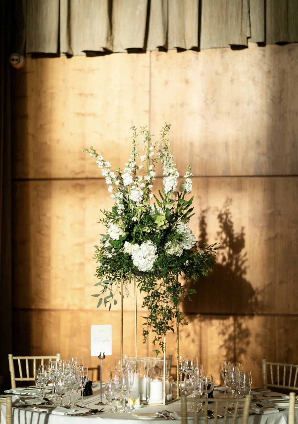 Harlow stand centrepiece in The Capel Suite, Castlemartyr Resort. Image by Jenny McCarthy
