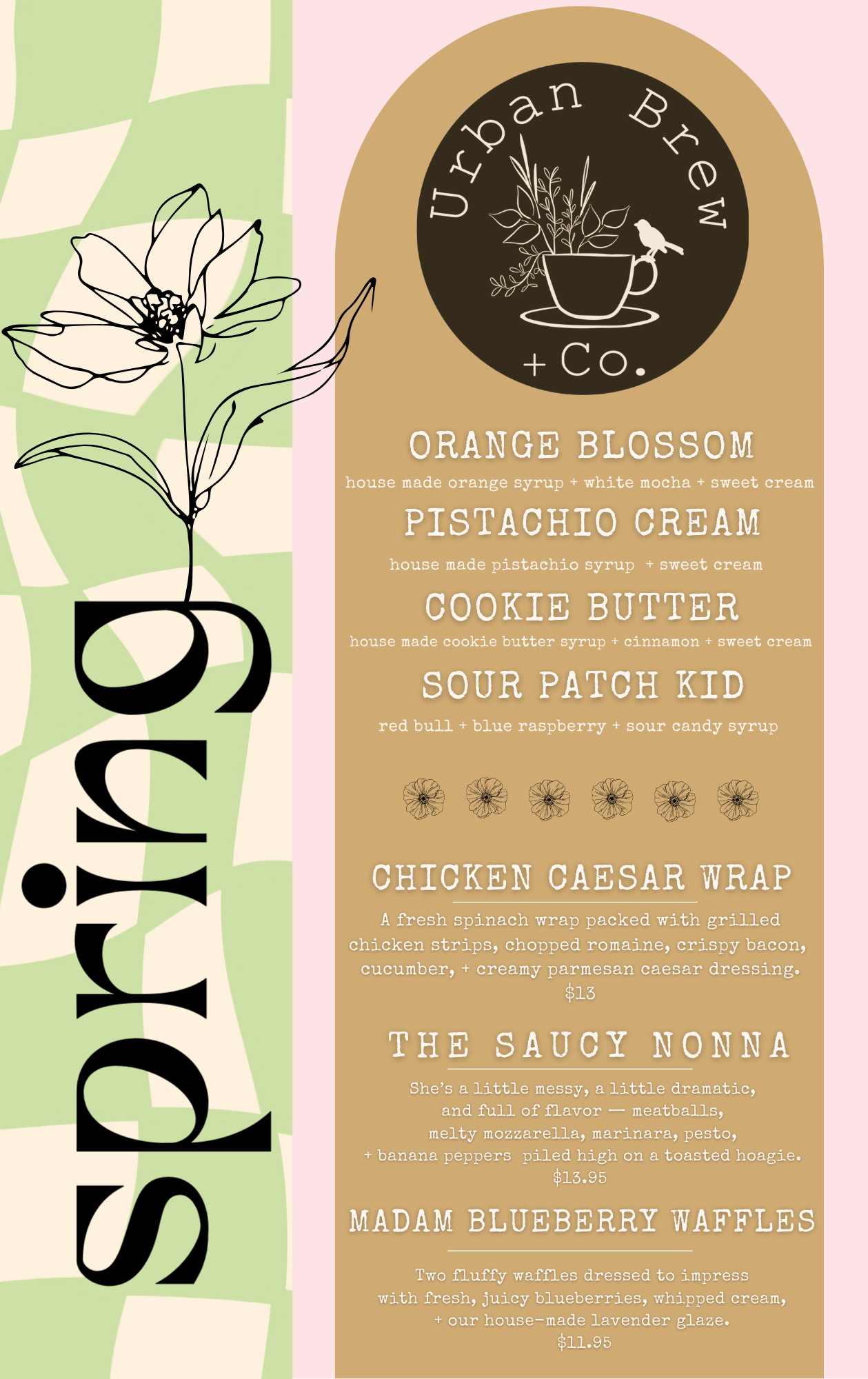 Spring 2026 Menu